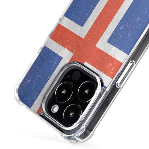 Iceland Flag Distressed iPhone 16 Pro MagSafe Case